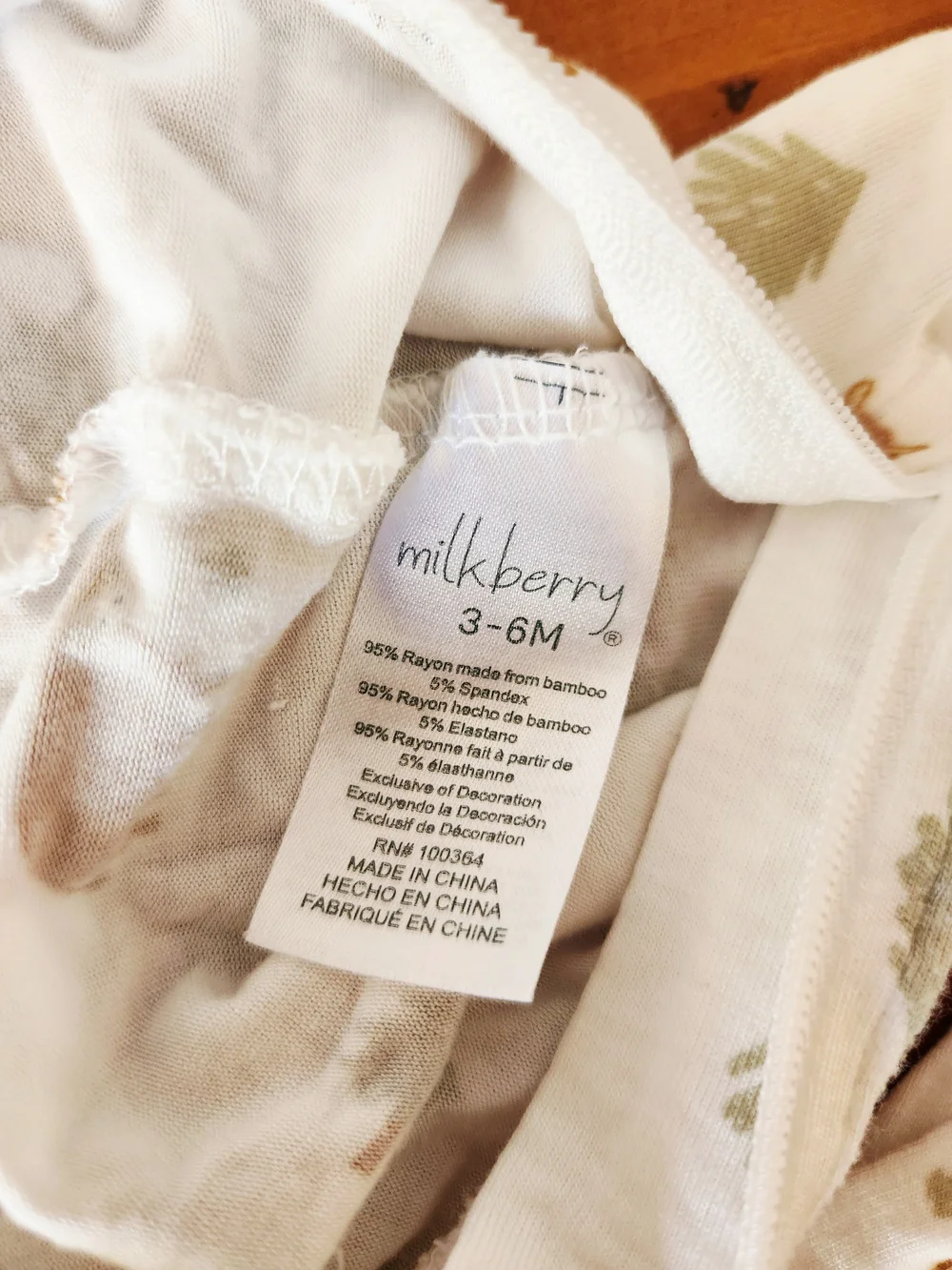 NWOT Milkberry 3-6 Month Bamboo Highland Cow/Yak Print Footie